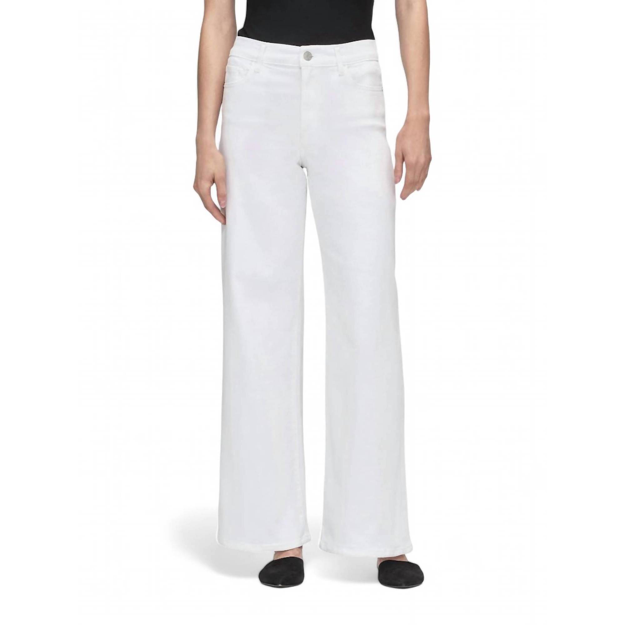 Frame Denim White Wide-Leg Jeans